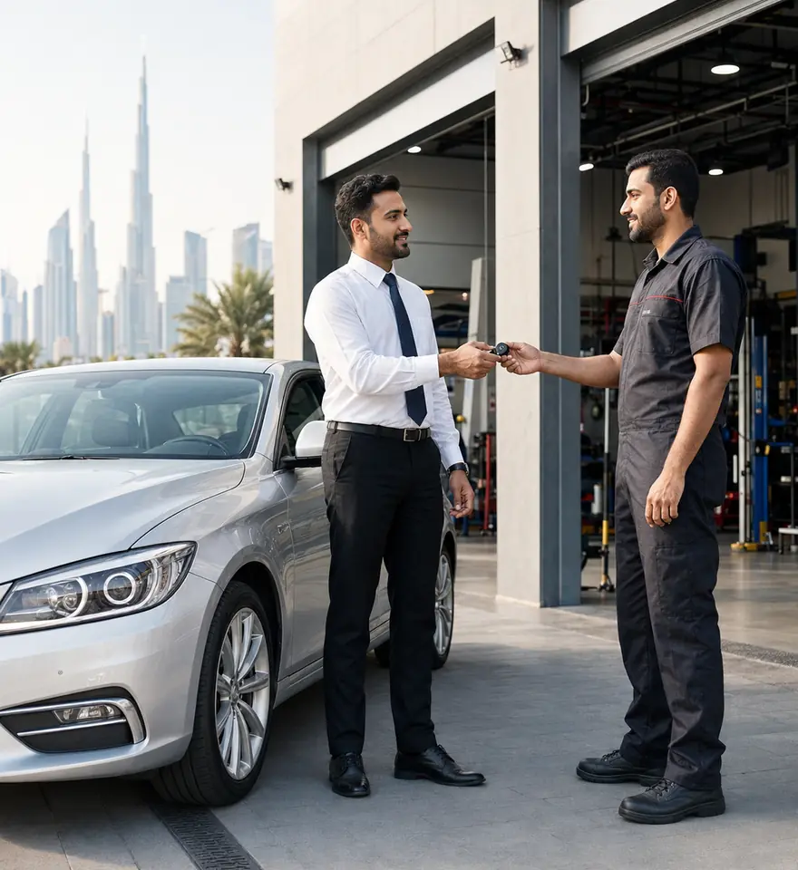 Car Pickup and Drop-Off Driver in Dubai service by FWF Safe Driver